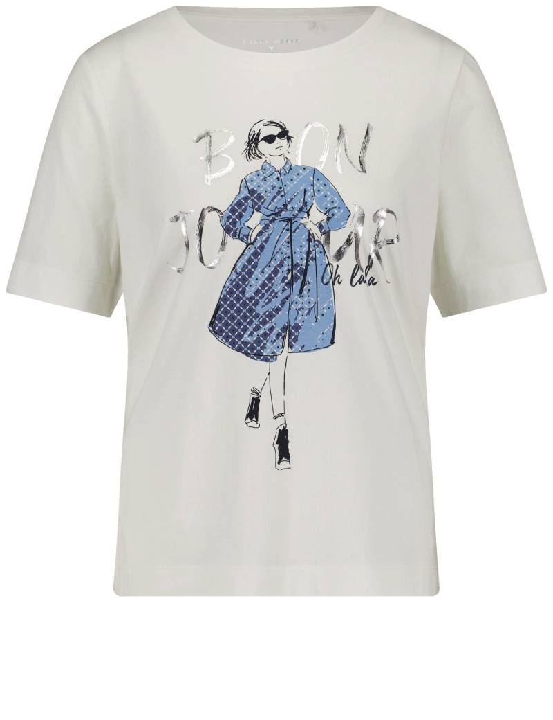 GERRY WEBER Collection - T-SHIRT 1/2 ARM offwhite based placement - Gr. - 44 von GERRY WEBER Collection