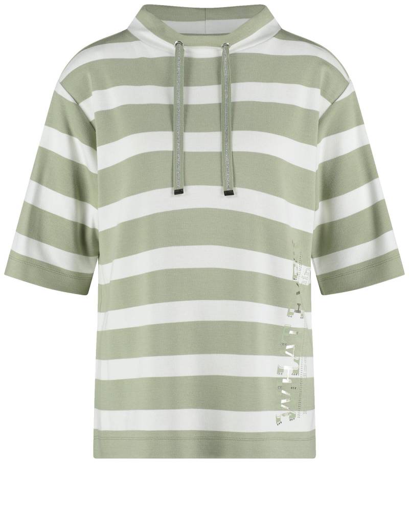GERRY WEBER Collection - T-SHIRT 3/4 ARM sage/offwhite stripes - Gr. - 40 von GERRY WEBER Collection