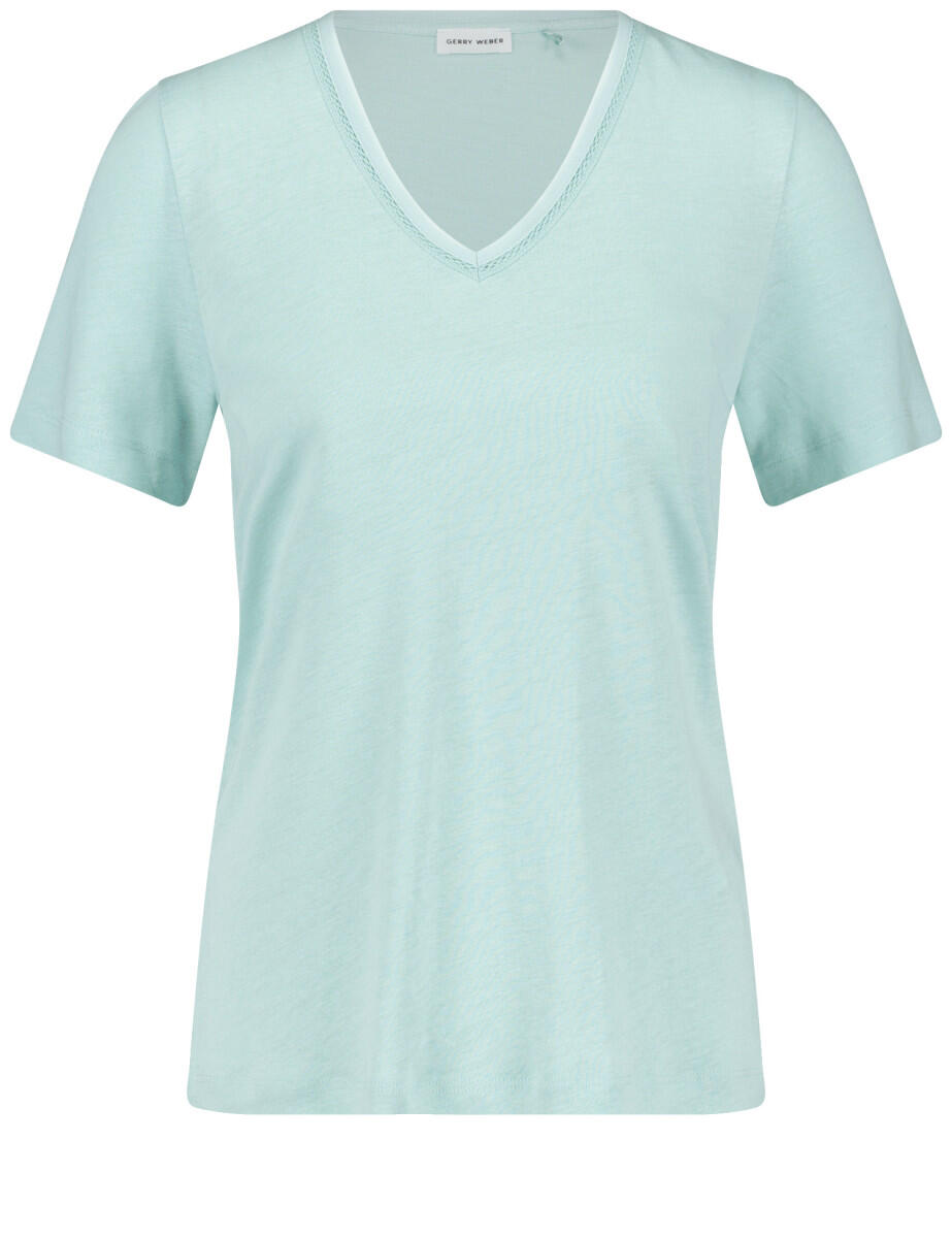 GERRY WEBER Collection - T-Shirt aus Viskkose-Leinen-Mischung blau - Gr. - 36 von GERRY WEBER Collection