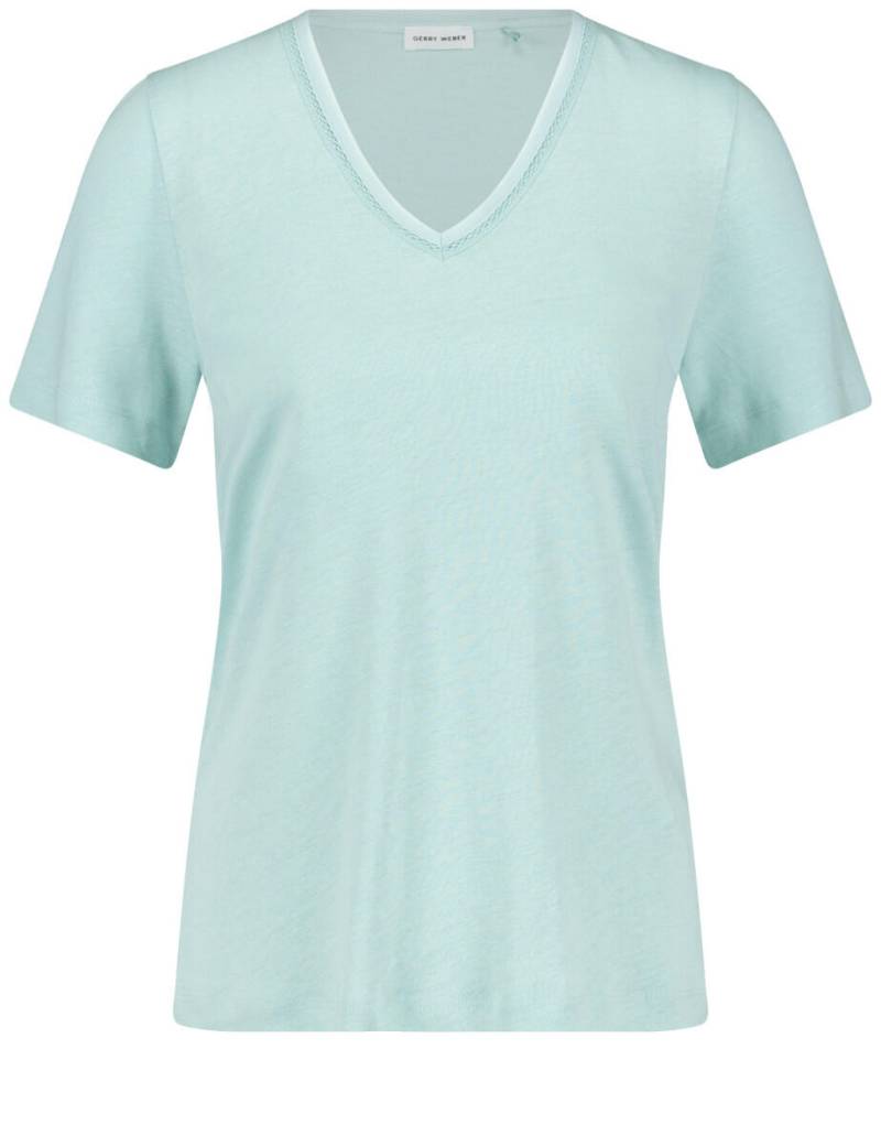 GERRY WEBER Collection - T-Shirt aus Viskkose-Leinen-Mischung blau - Gr. - 42 von GERRY WEBER Collection