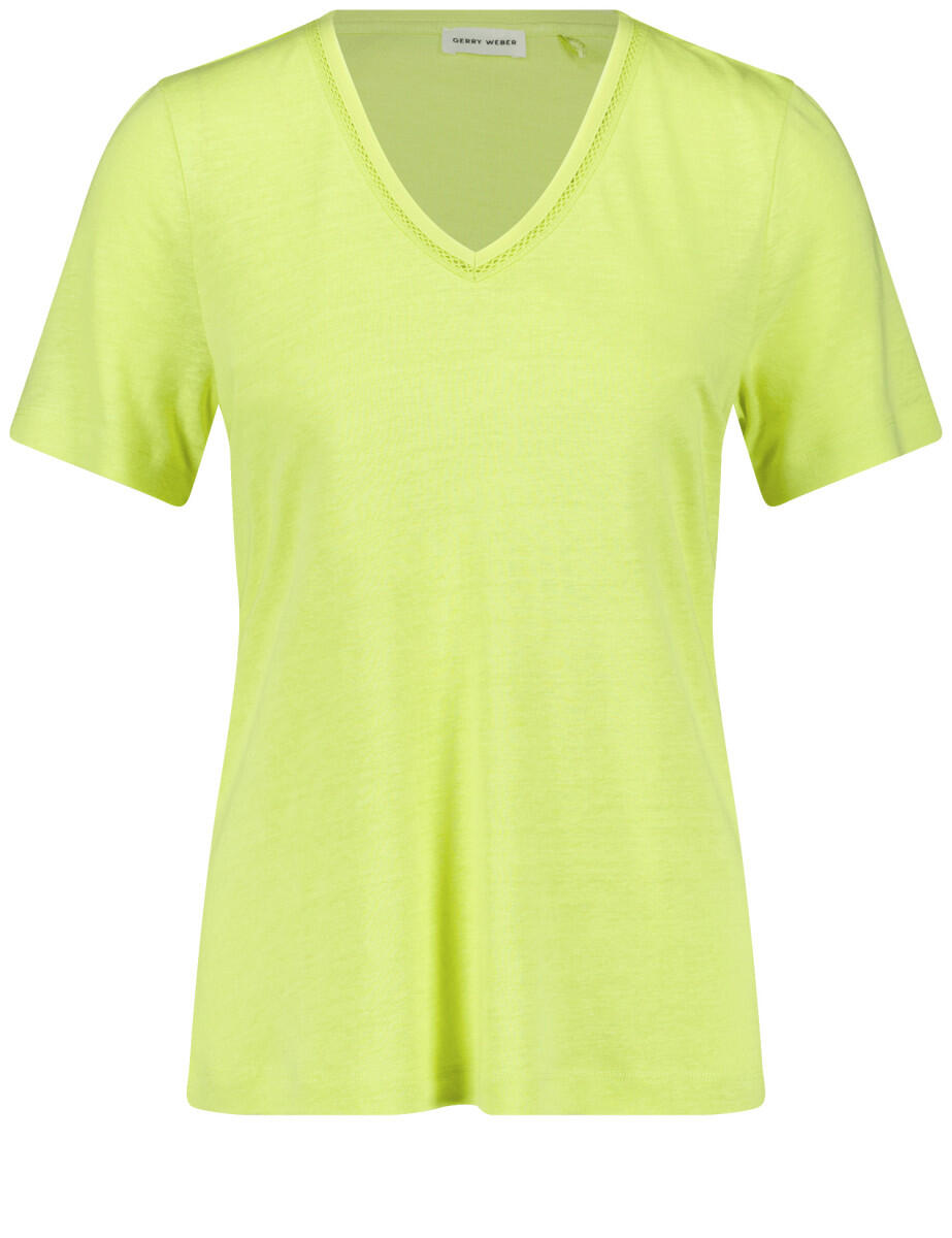 GERRY WEBER Collection - T-Shirt aus Viskkose-Leinen-Mischung grün - Gr. - 40 von GERRY WEBER Collection