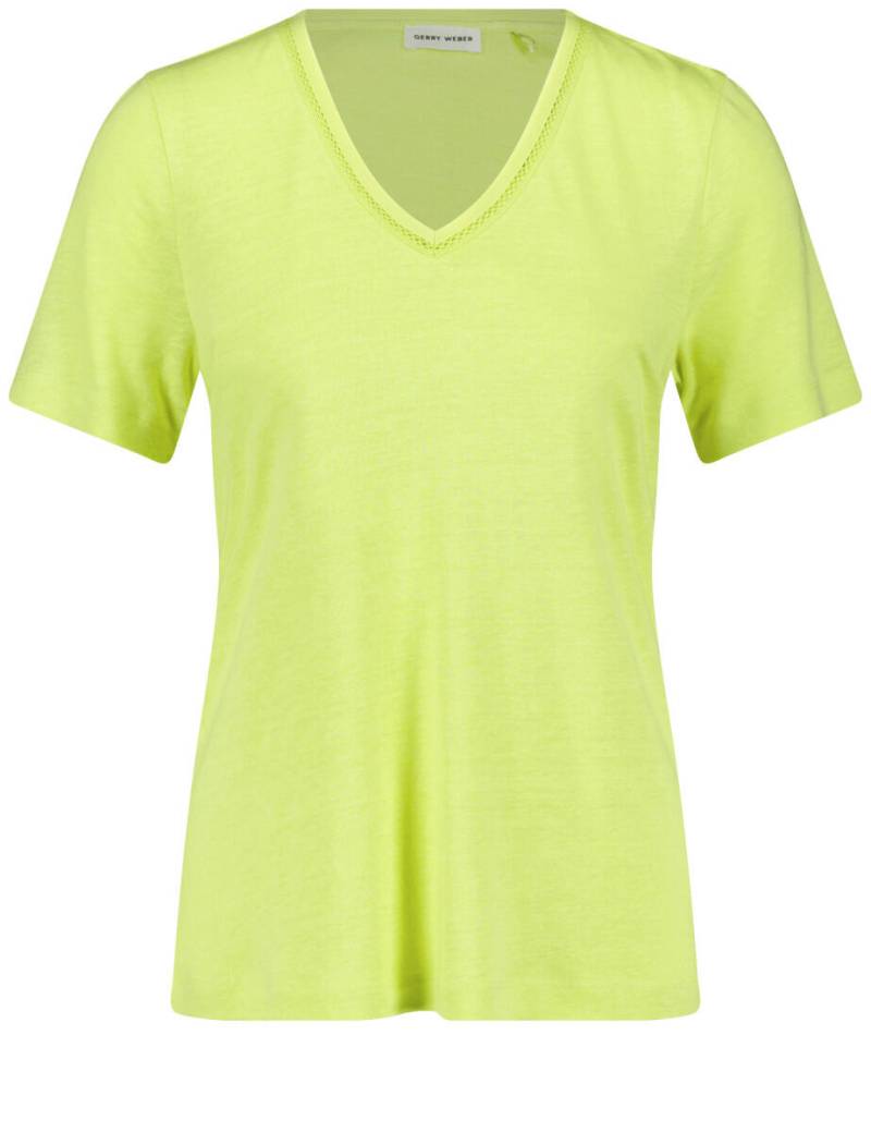 GERRY WEBER Collection - T-Shirt aus Viskkose-Leinen-Mischung grün - Gr. - 40 von GERRY WEBER Collection