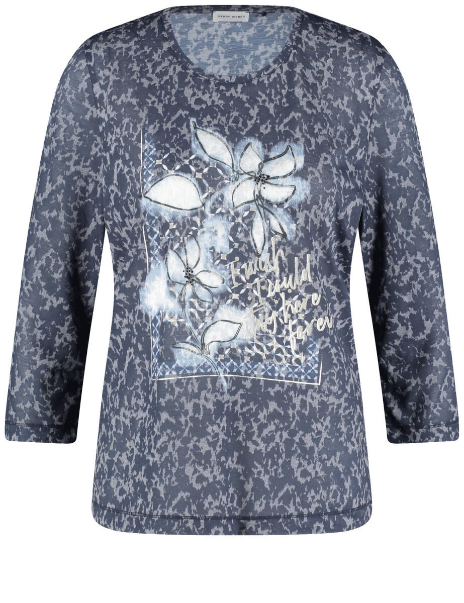 GERRY WEBER Collection - T-Shirt mit 3/4-Ärmeln blau - Gr. - 46 von GERRY WEBER Collection