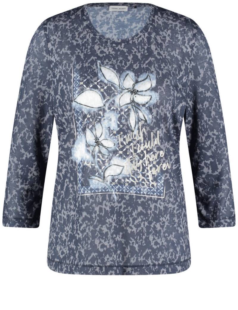 GERRY WEBER Collection - T-Shirt mit 3/4-Ärmeln blau - Gr. - 46 von GERRY WEBER Collection