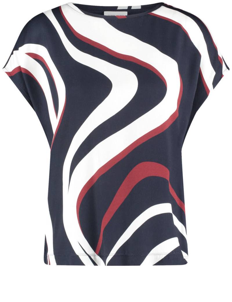 GERRY WEBER Collection - T-Shirt mit Allover-Print blau - Gr. - 42 von GERRY WEBER Collection