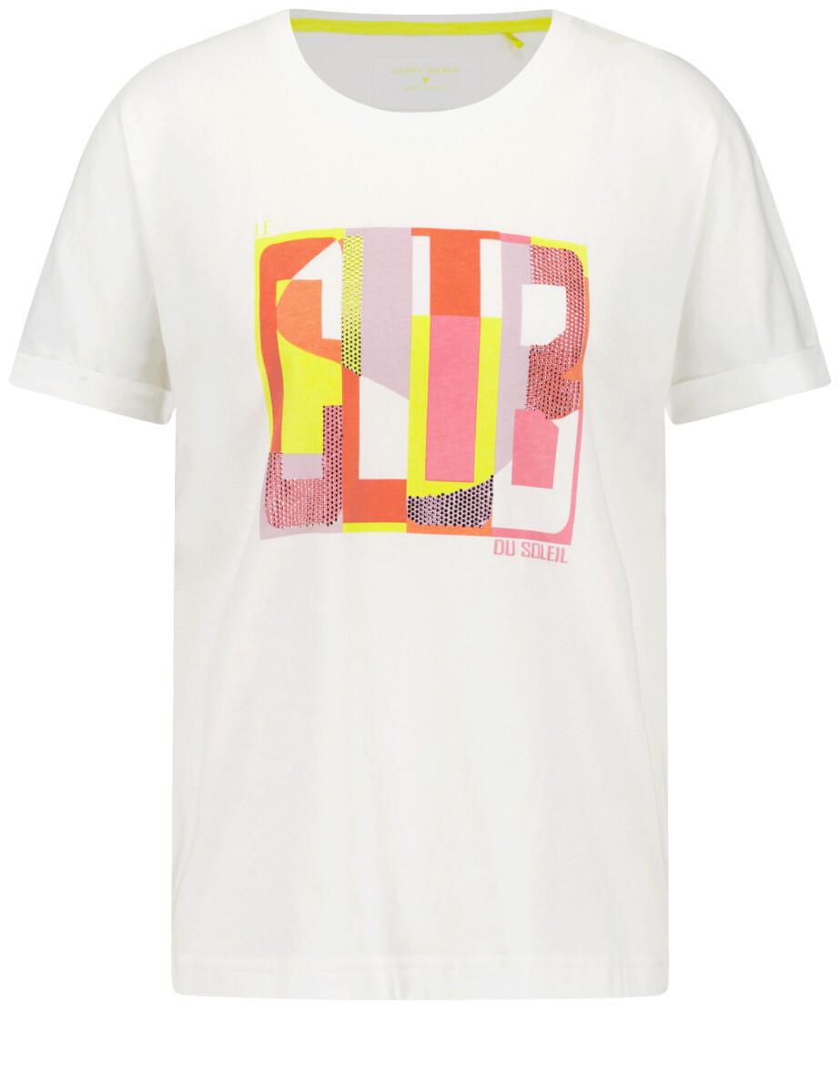 GERRY WEBER Collection - T-Shirt mit Frontprint beige/weiß - Gr. - 38 von GERRY WEBER Collection