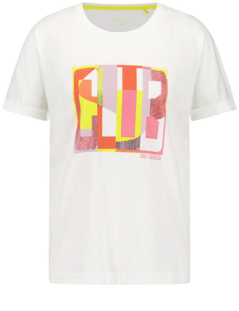 GERRY WEBER Collection - T-Shirt mit Frontprint beige/weiß - Gr. - 38 von GERRY WEBER Collection