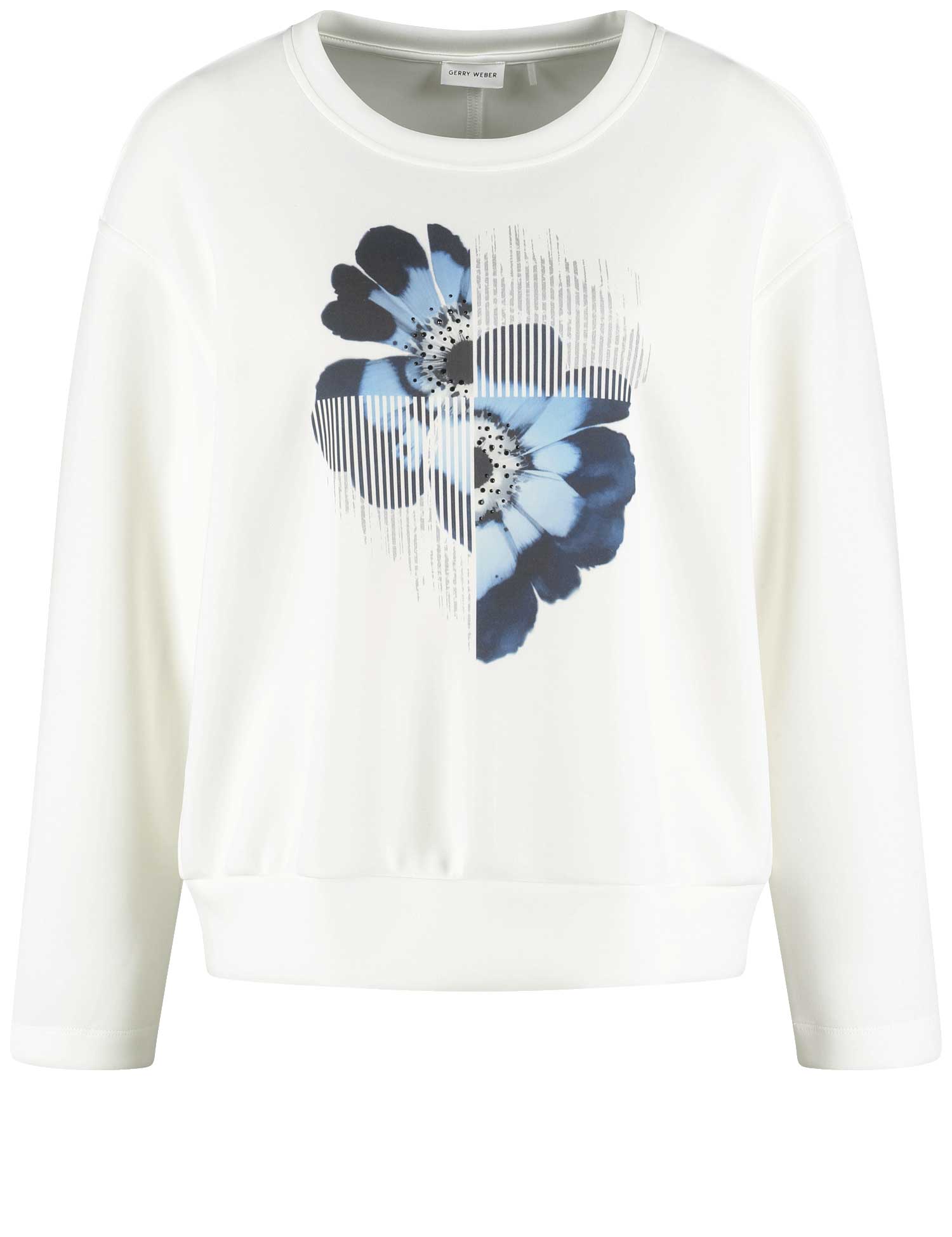 GERRY WEBER Collection - T-Shirt mit Frontprint blau/weiß - Gr. - 42 von GERRY WEBER Collection