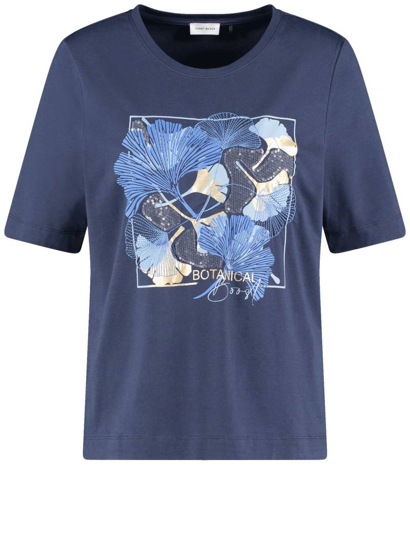 GERRY WEBER Collection - T-Shirt mit Frontprint blau - Gr. - 40 von GERRY WEBER Collection