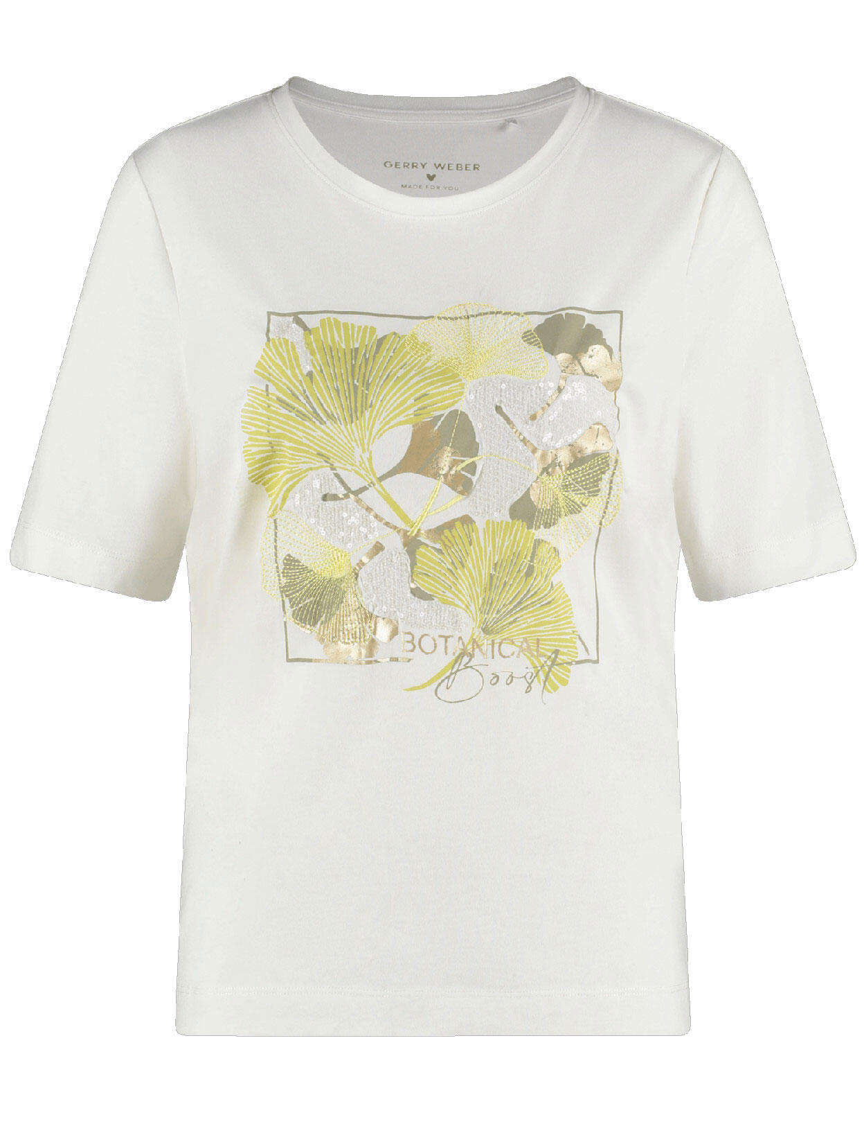 GERRY WEBER Collection - T-Shirt mit Frontprint grün/weiß - Gr. - 40 von GERRY WEBER Collection