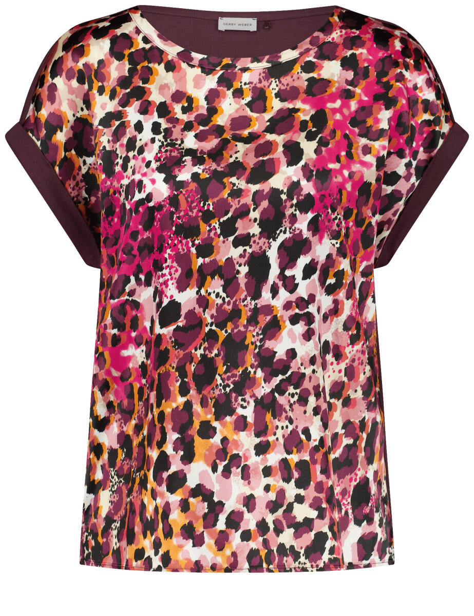 GERRY WEBER Collection - T-Shirt mit Muster beige/rot - Gr. - 40 von GERRY WEBER Collection