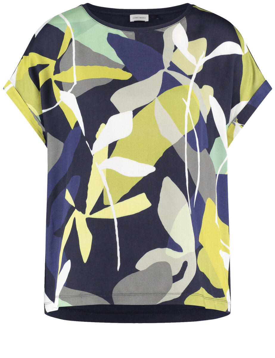 GERRY WEBER Collection - T-Shirt mit Muster blau - Gr. - 36 von GERRY WEBER Collection