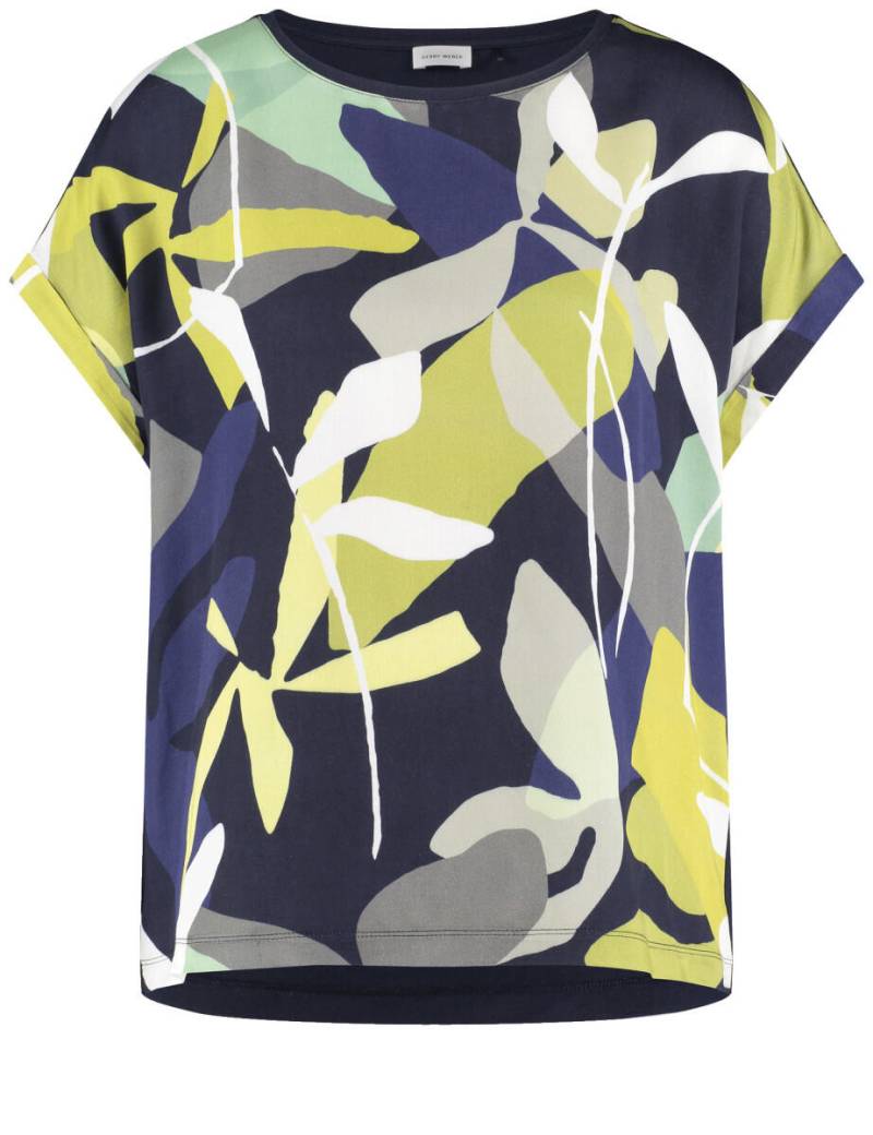 GERRY WEBER Collection - T-Shirt mit Muster blau - Gr. - 36 von GERRY WEBER Collection