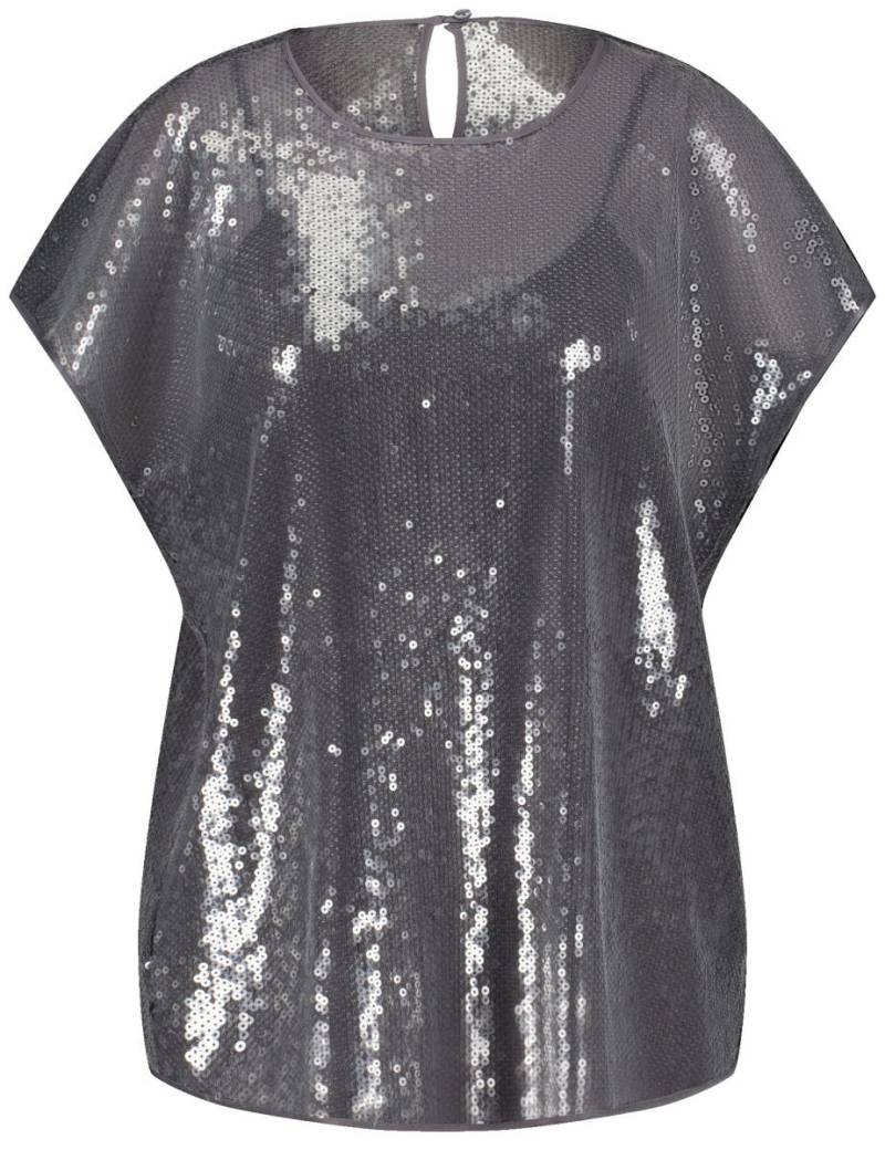 GERRY WEBER Collection - T-Shirt mit Pailletten grau - Gr. - 36 von GERRY WEBER Collection