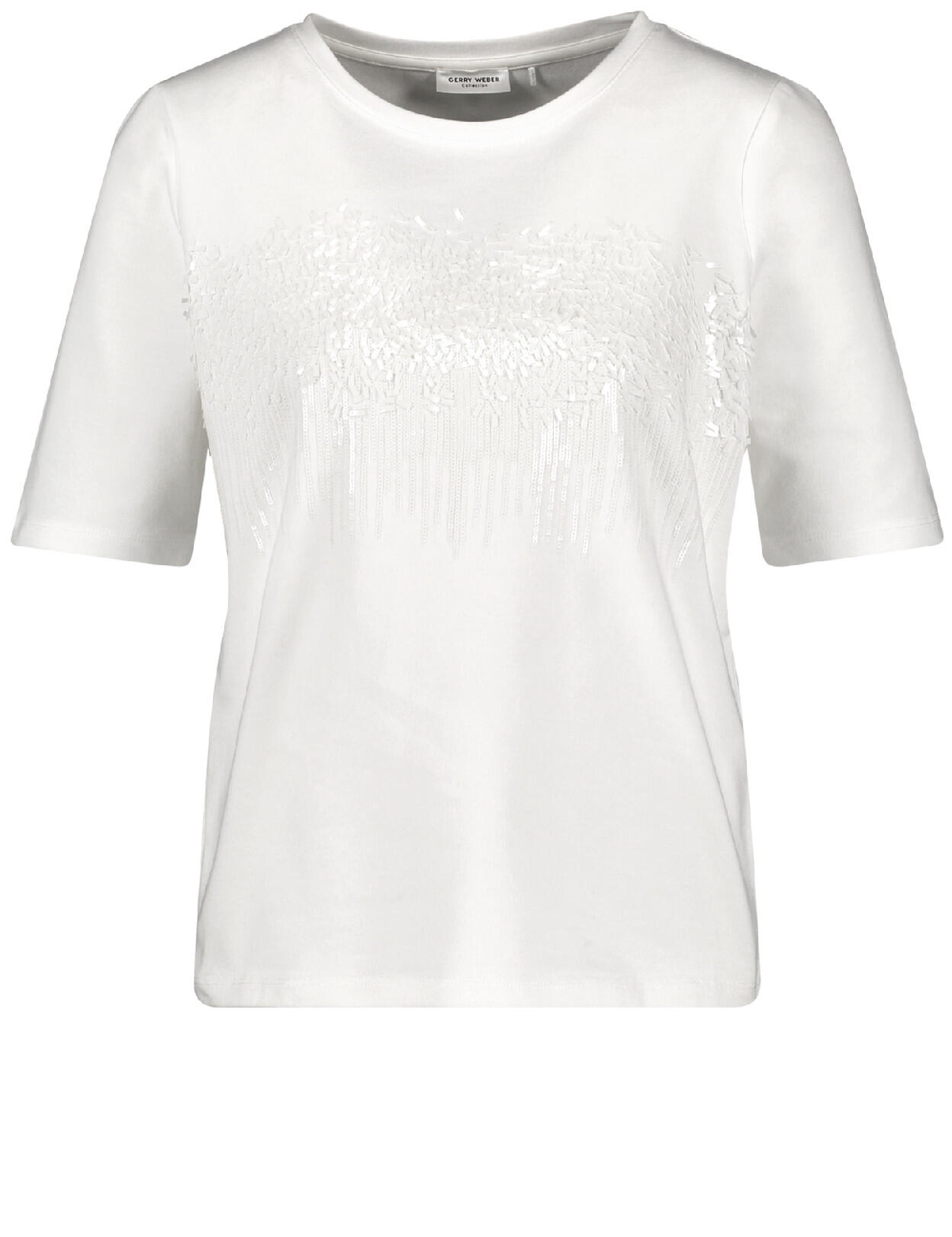 GERRY WEBER Collection - T-Shirt mit Pailletten weiß - Gr. - 36 von GERRY WEBER Collection