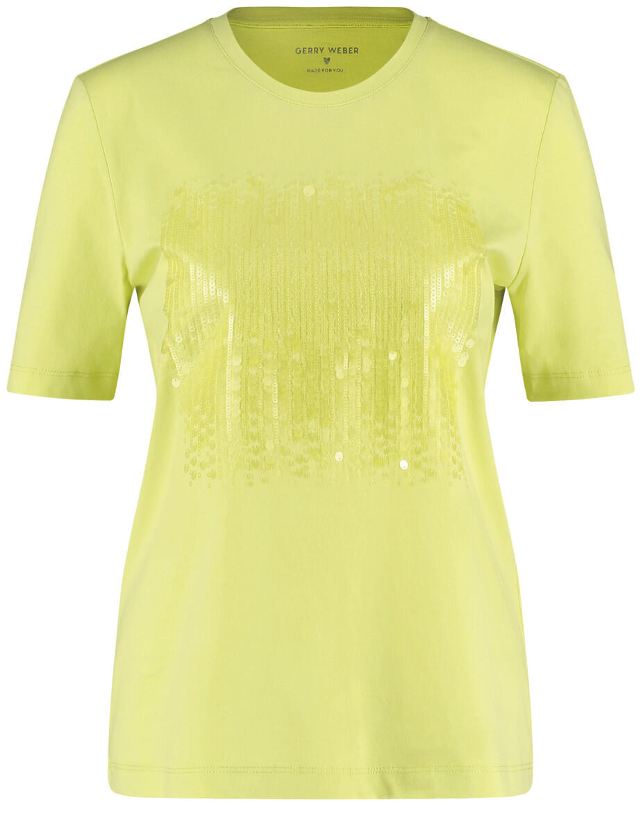 GERRY WEBER Collection - T-Shirt mit halbem Arm und Paillettendekor grün - Gr. - 46 von GERRY WEBER Collection