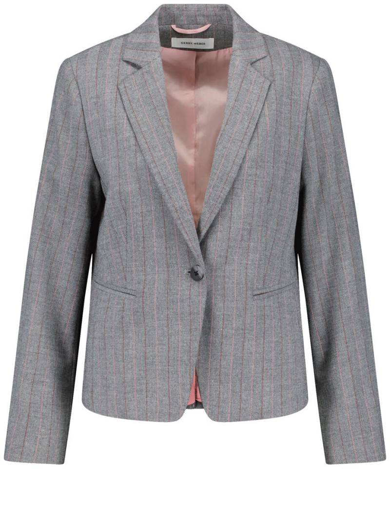 GERRY WEBER Collection - Taillierter Blazer mit Glencheck-Karo grau - Gr. - 38 von GERRY WEBER Collection