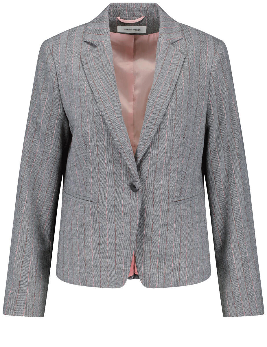 GERRY WEBER Collection - Taillierter Blazer mit Glencheck-Karo grau - Gr. - 44 von GERRY WEBER Collection
