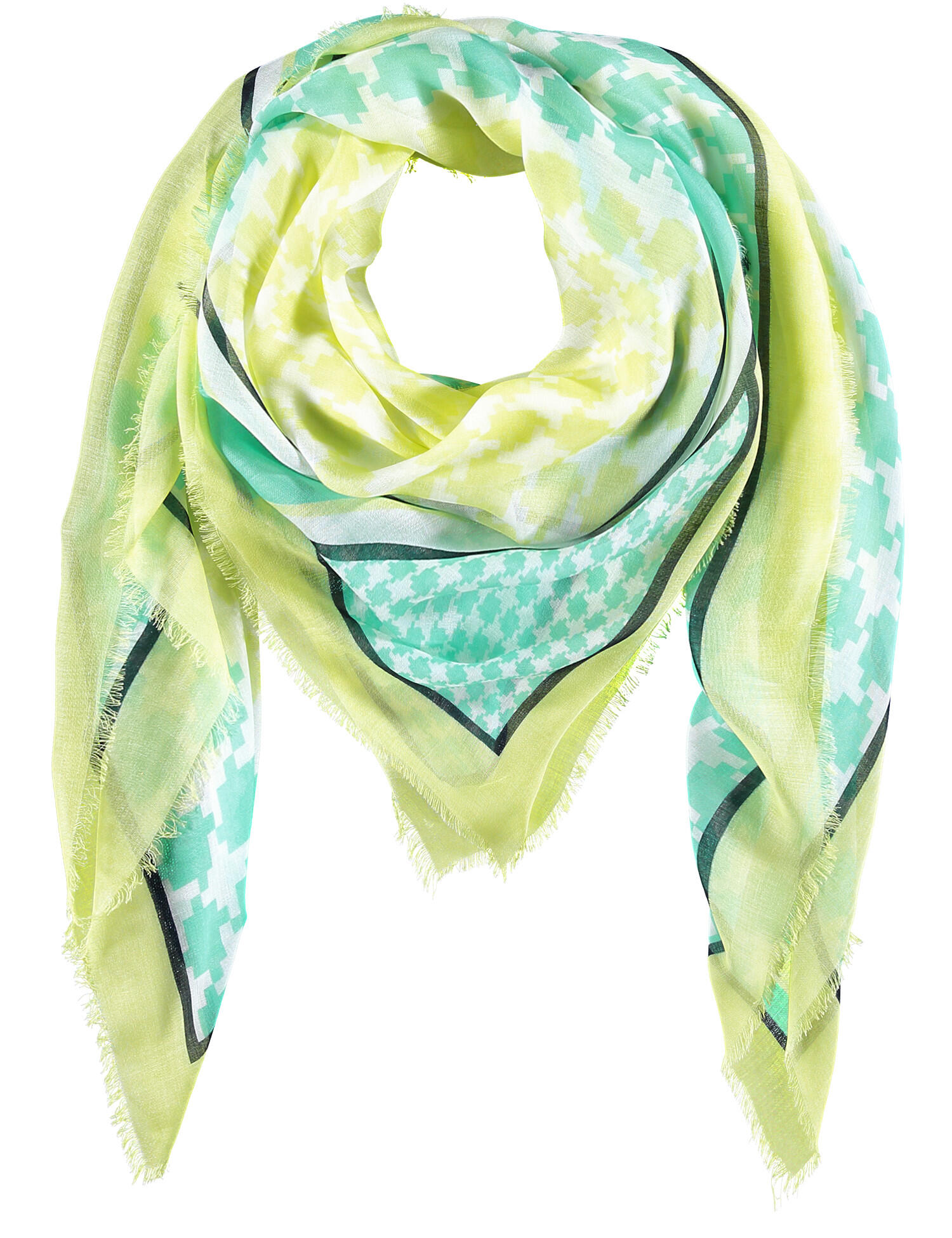 GERRY WEBER Collection - Tuch mit Karopatch light lime/ aloe/ off-white - Gr. - OS von GERRY WEBER Collection