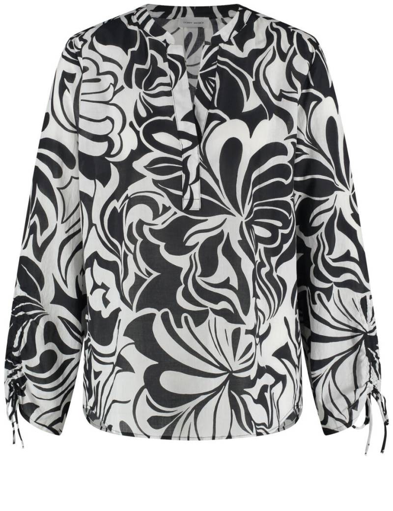 GERRY WEBER Collection - Tunikabluse aus reiner Baumwolle schwarz - Gr. - 38 von GERRY WEBER Collection