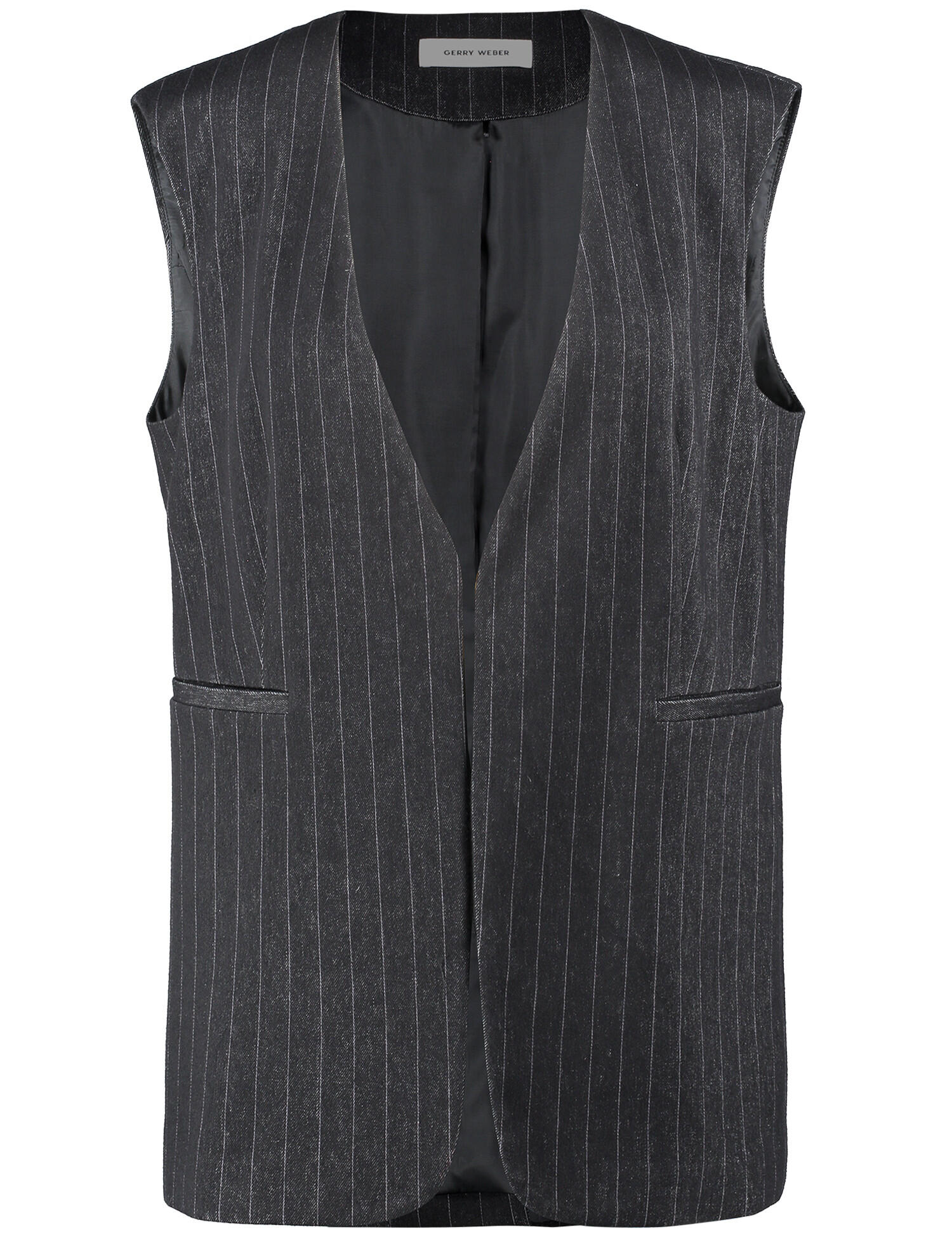 GERRY WEBER Collection - WESTE GEWIRKE black grey pinstripe - Gr. - 40 von GERRY WEBER Collection