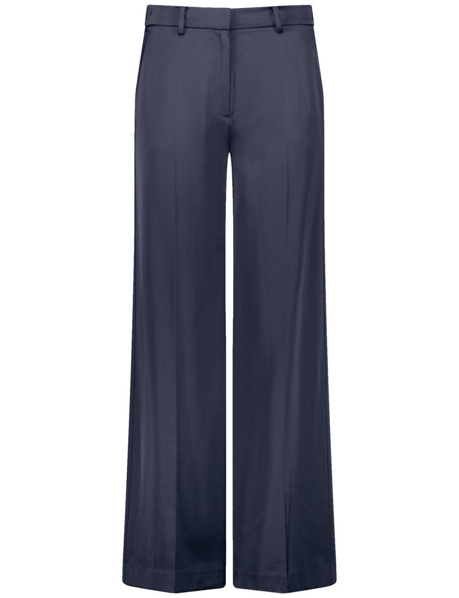 GERRY WEBER Collection - Weite Hose aus fließendem Satin blau - Gr. - 36 von GERRY WEBER Collection