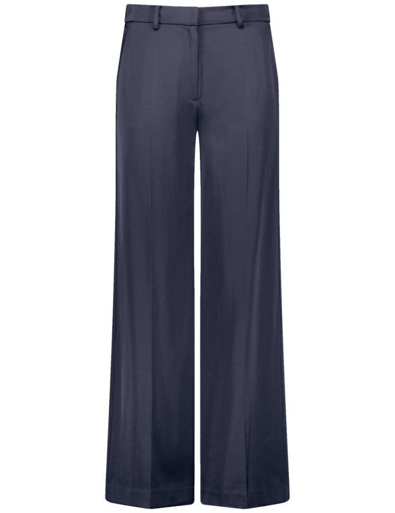 GERRY WEBER Collection - Weite Hose aus fließendem Satin blau - Gr. - 40 von GERRY WEBER Collection