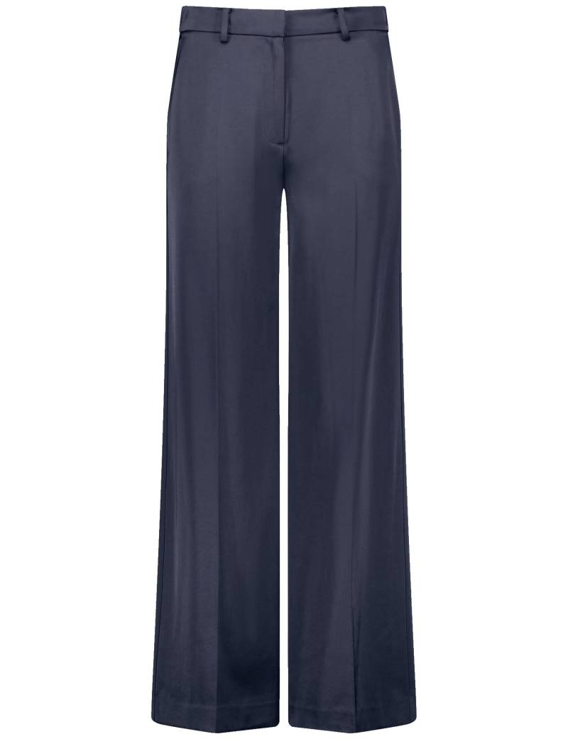 GERRY WEBER Collection - Weite Hose aus fließendem Satin navy - Gr. - 38 von GERRY WEBER Collection