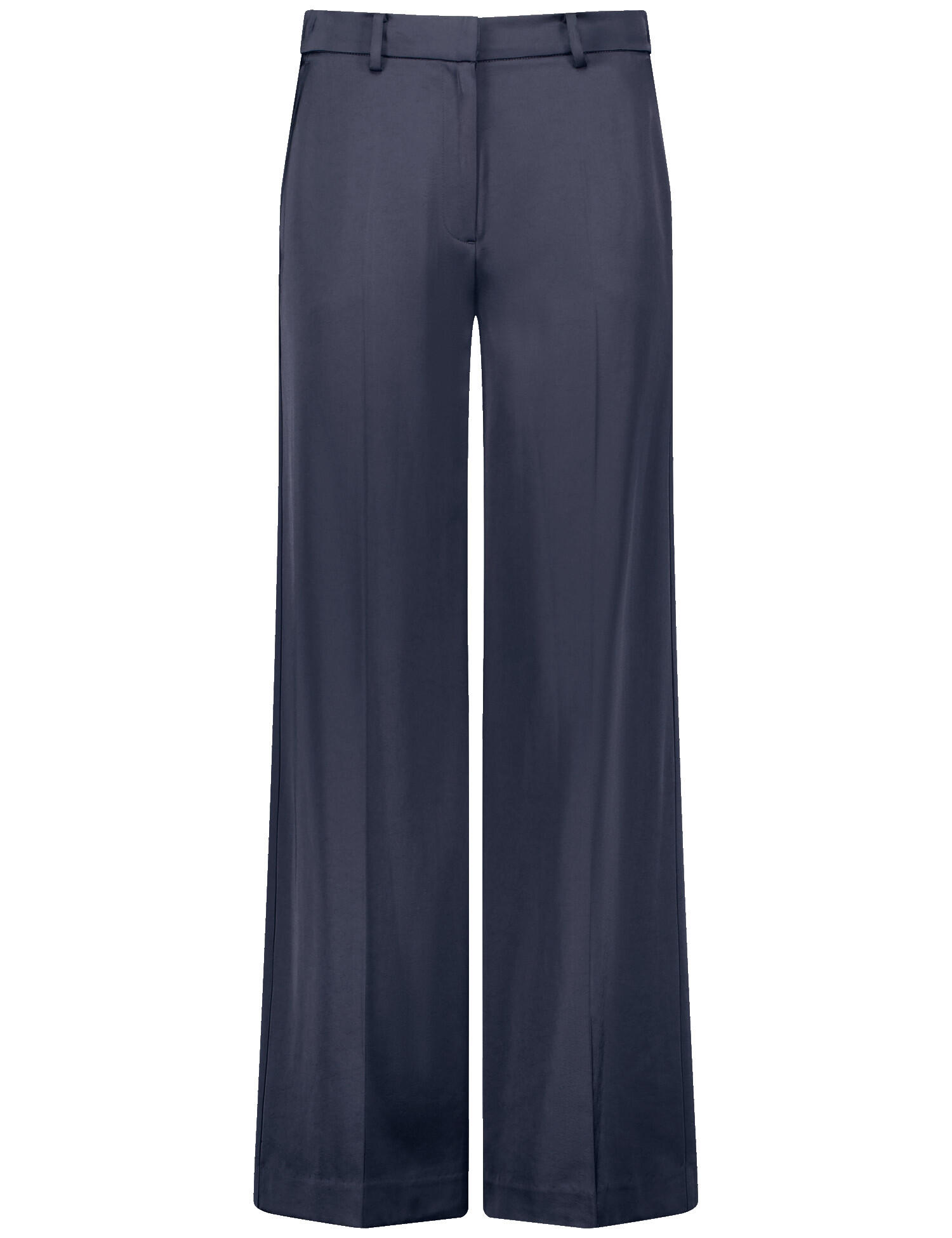 GERRY WEBER Collection - Weite Hose aus fließendem Satin navy - Gr. - 42 von GERRY WEBER Collection