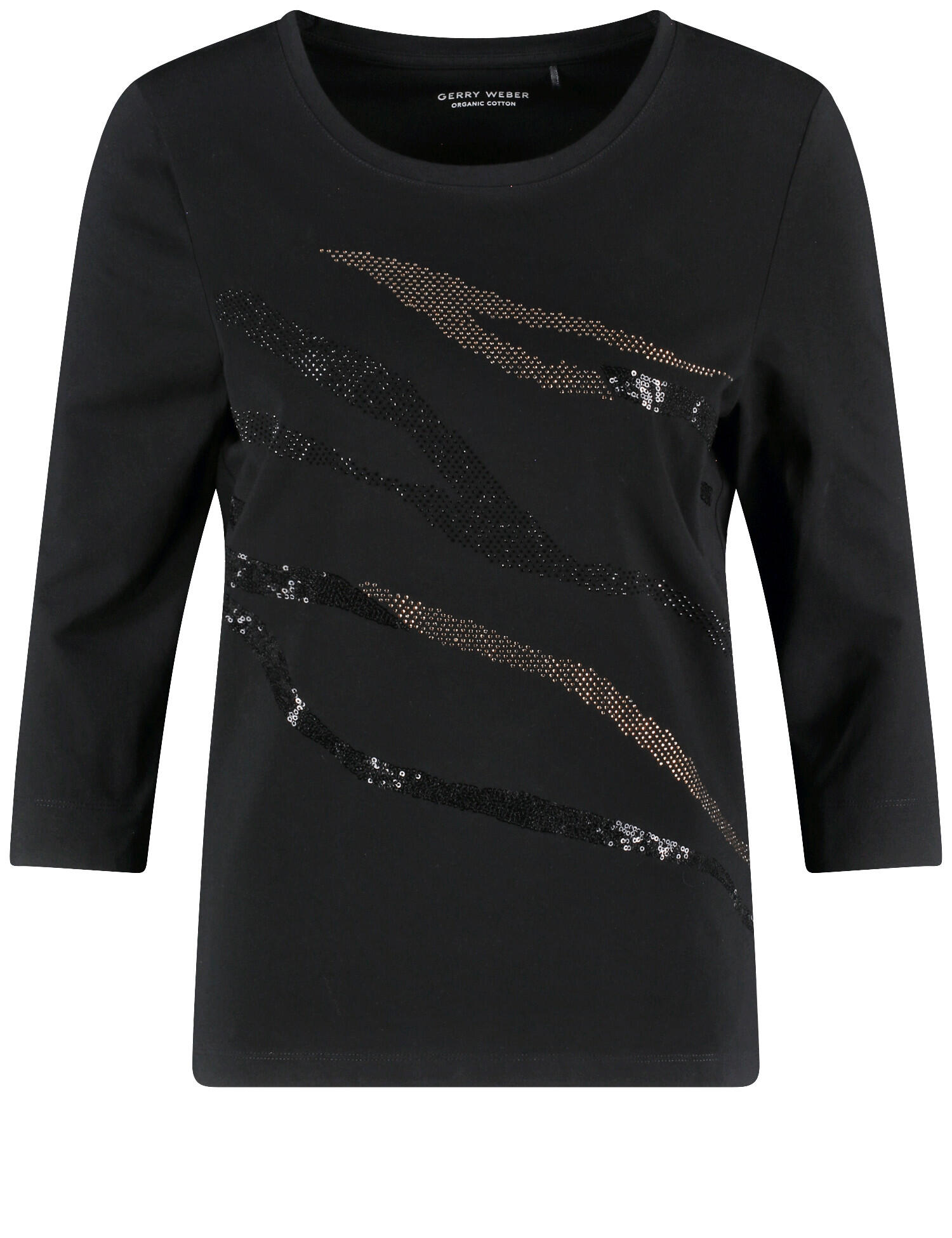 GERRY WEBER Edition - 3/4 Arm Shirt mit dekorativer Front schwarz - Gr. - 46 von GERRY WEBER Edition