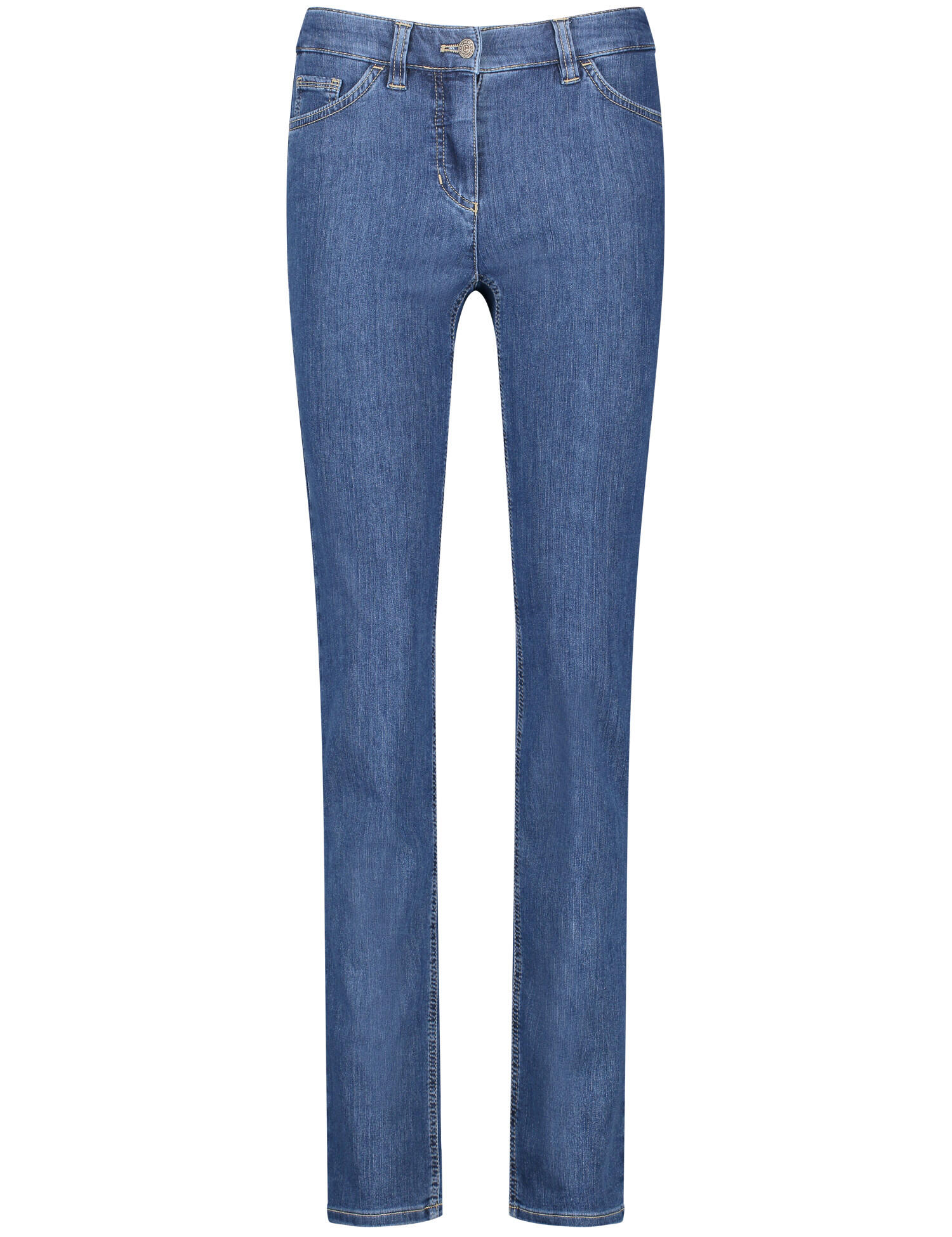 GERRY WEBER Edition - 5-Pocket Hose Best4me Slim Fit Kurzgröße blue denim - Gr. - 36R von GERRY WEBER Edition
