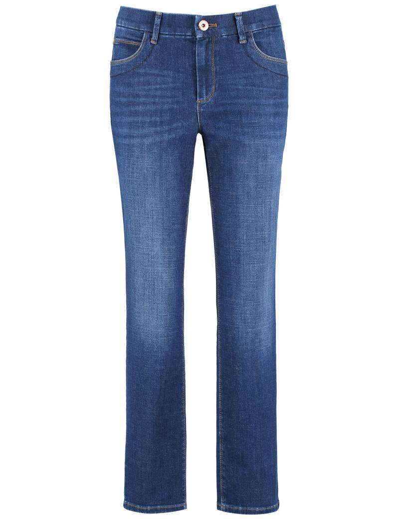 GERRY WEBER Edition - 5-Pocket Jeans AN꞉NIK STRAIGHT FIT blau denim mit use - Gr. - 42R von GERRY WEBER Edition