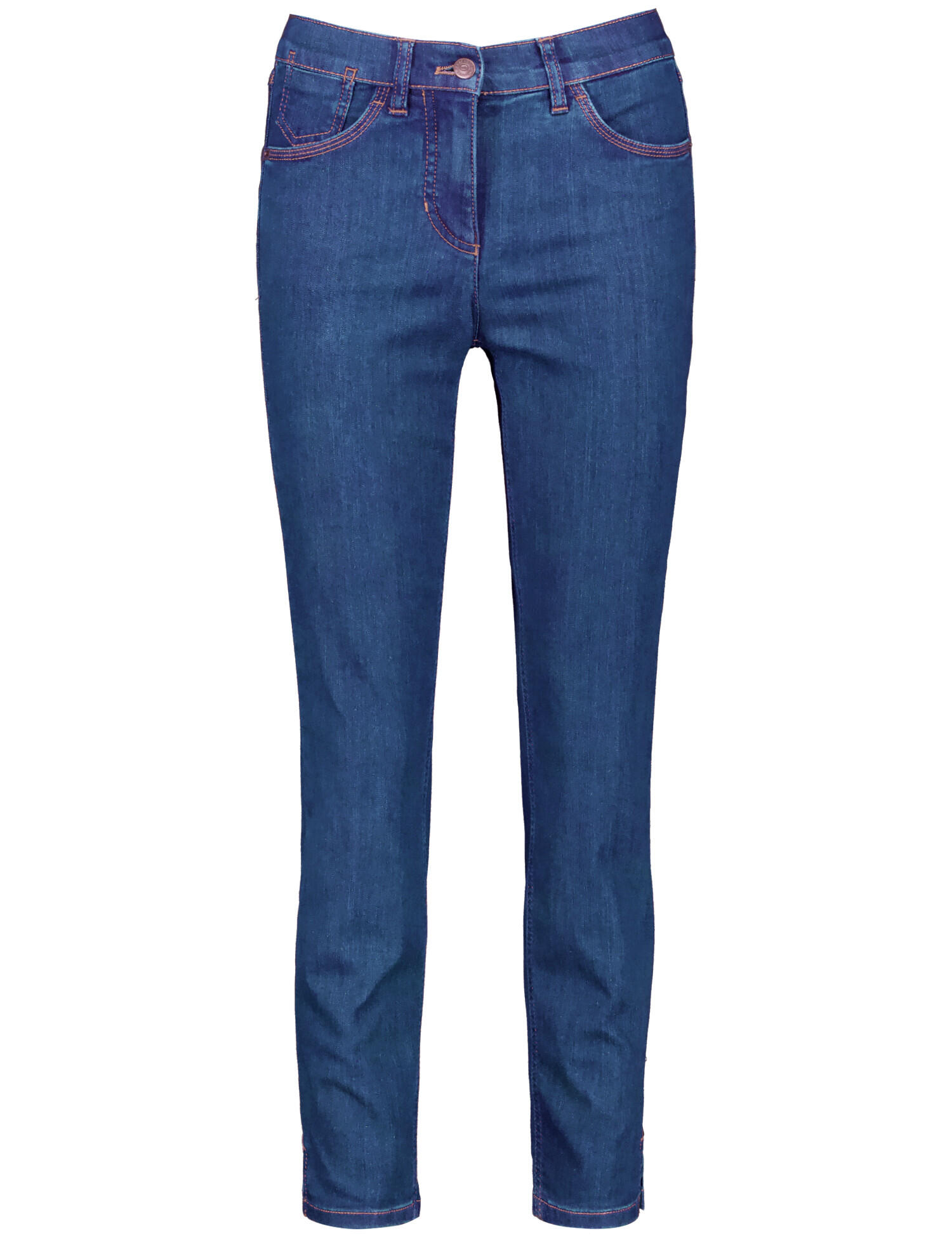 GERRY WEBER Edition - 5-Pocket Jeans BEST4ME CROPPED blue denim - Gr. - 48R von GERRY WEBER Edition