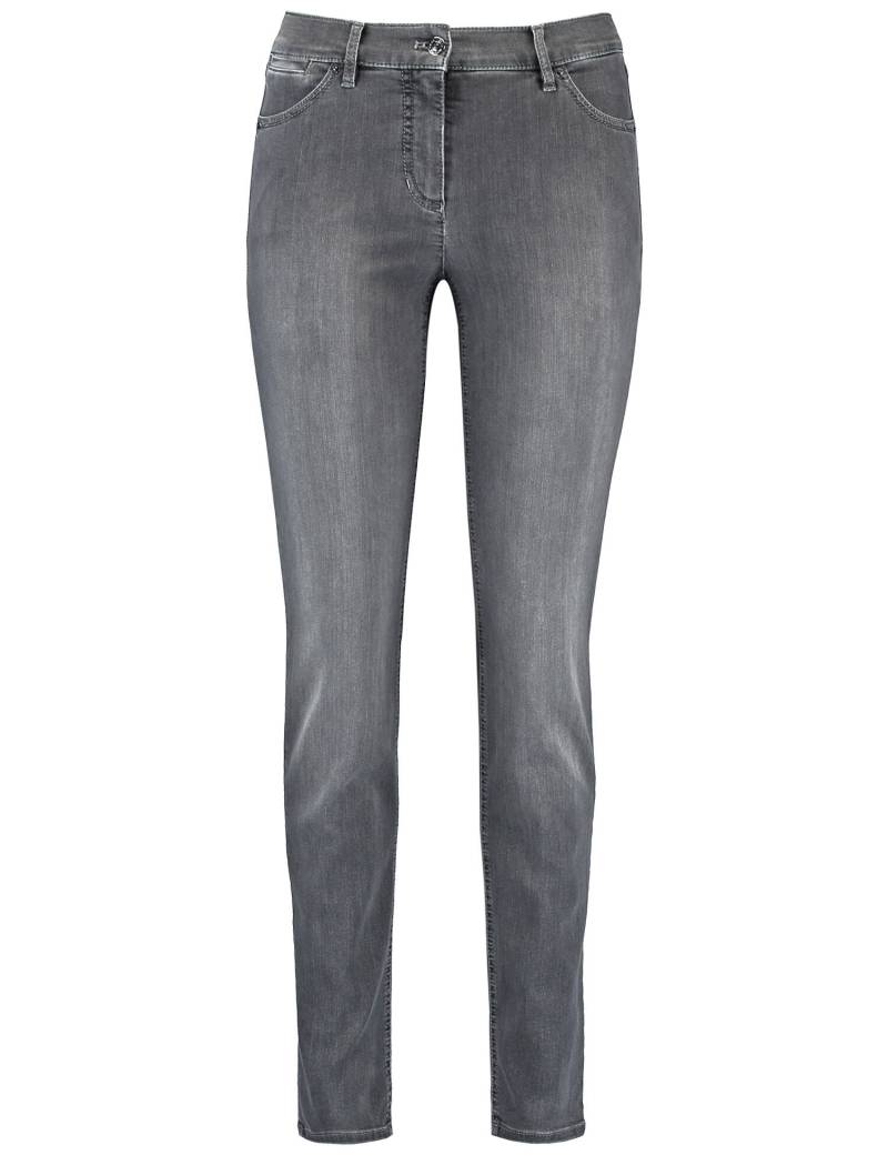 GERRY WEBER Edition - 5-Pocket Jeans Best4me Skinny anthra denim mit use - Gr. - 36S von GERRY WEBER Edition