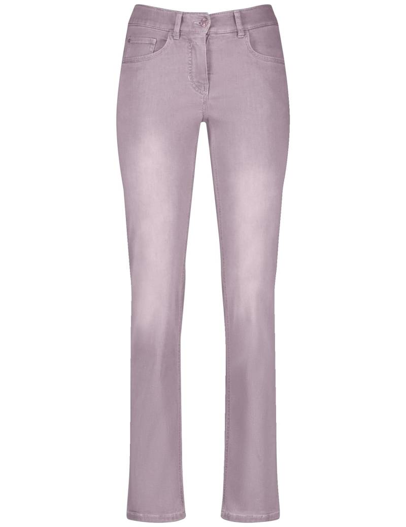GERRY WEBER Edition - 5-Pocket Jeans Kurzgröße SOL꞉INE BEST4ME Slim Fit grau mit use - Gr. - 48S von GERRY WEBER Edition