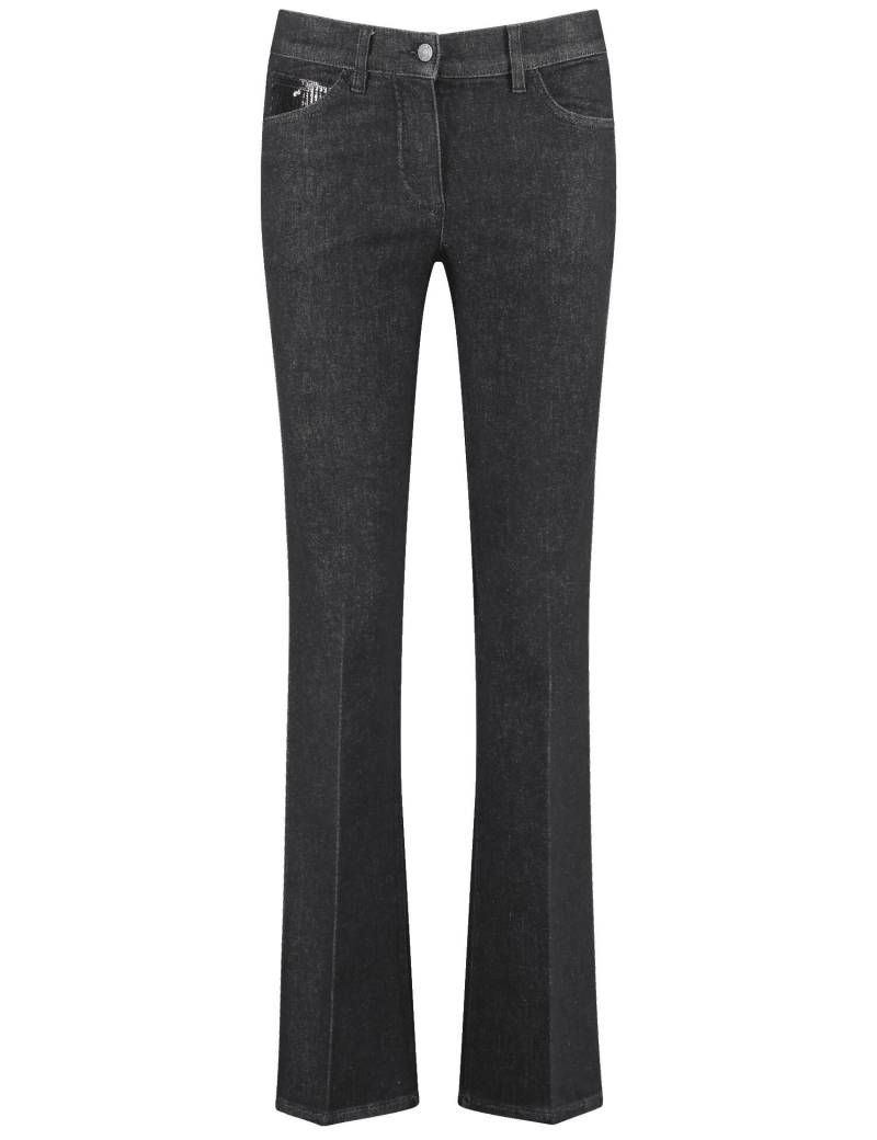 GERRY WEBER Edition - 5-Pocket Jeans MAR꞉LIE FLARED FIT grey denim - Gr. - 36R von GERRY WEBER Edition