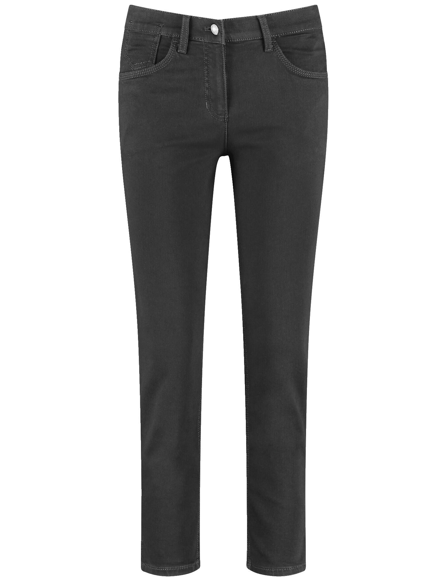 GERRY WEBER Edition - 5-Pocket Jeans SOL꞉INE BEST4ME Cropped black black denim - Gr. - 40R von GERRY WEBER Edition