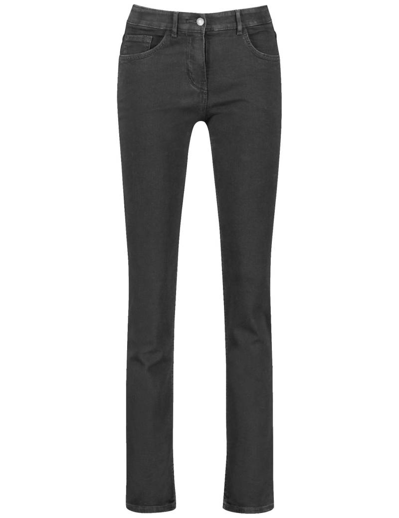 GERRY WEBER Edition - 5-Pocket Jeans SOL꞉INE BEST4ME Slim Fit Kurzgröße black black denim - Gr. - 38R von GERRY WEBER Edition