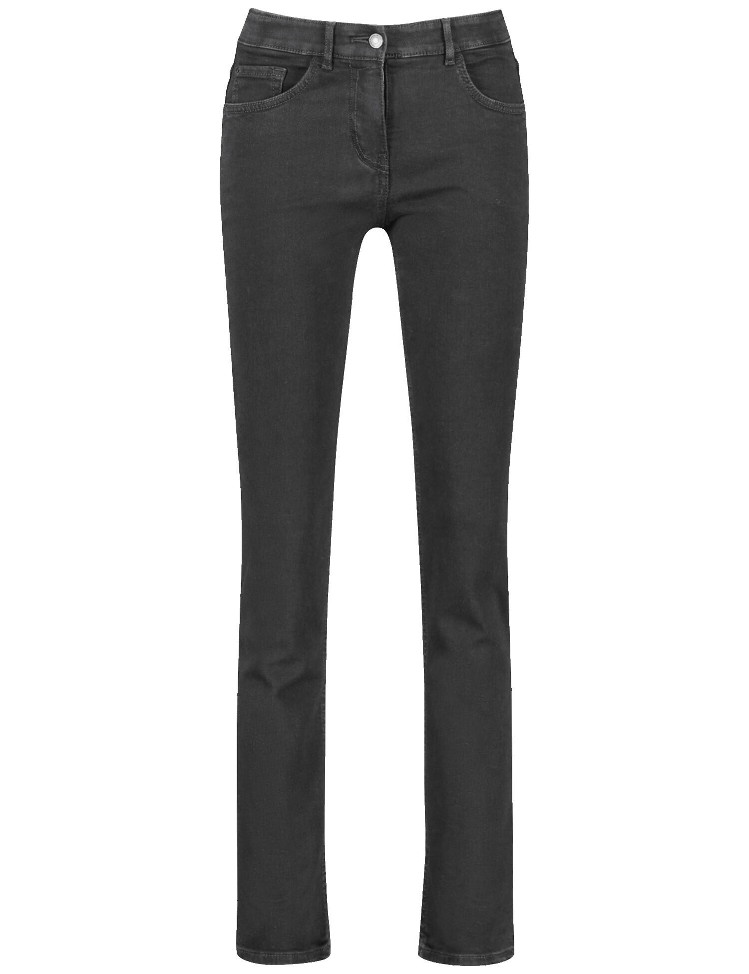 GERRY WEBER Edition - 5-Pocket Jeans SOL꞉INE BEST4ME Slim Fit Kurzgröße black black denim - Gr. - 44R von GERRY WEBER Edition