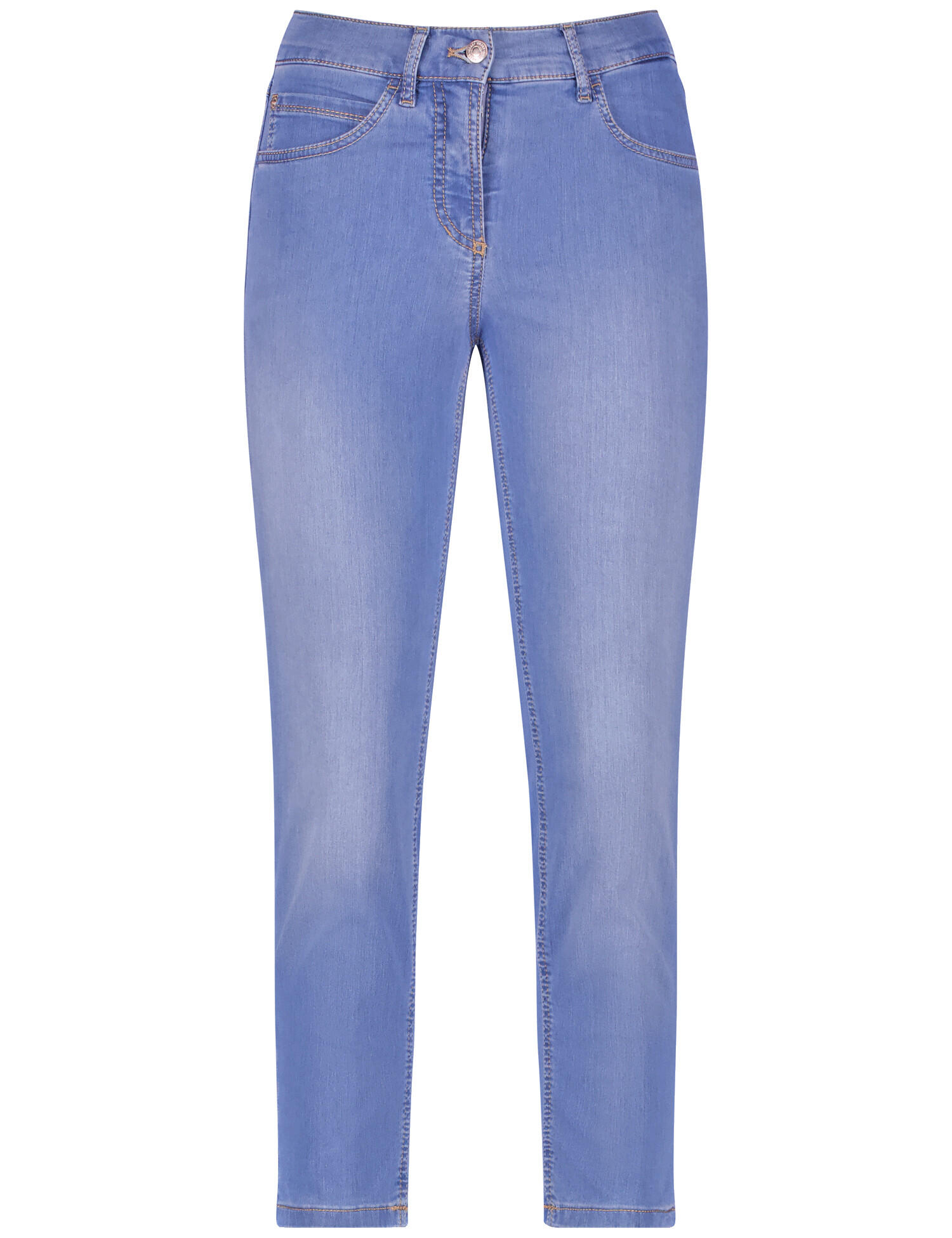 GERRY WEBER Edition - 7/8 Jeans SOL꞉INE BEST4ME mit Washed-Out-Effekt blue denim with use - Gr. - 48R von GERRY WEBER Edition