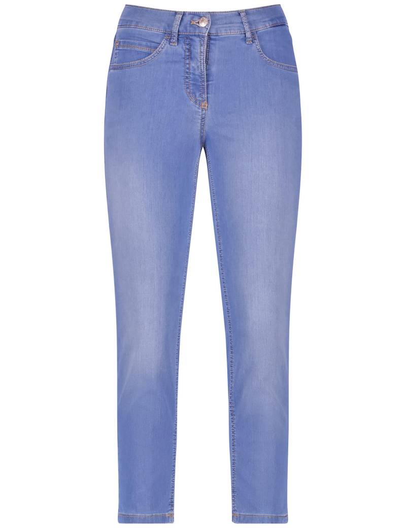GERRY WEBER Edition - 7/8 Jeans SOL꞉INE BEST4ME mit Washed-Out-Effekt blue denim with use - Gr. - 48R von GERRY WEBER Edition