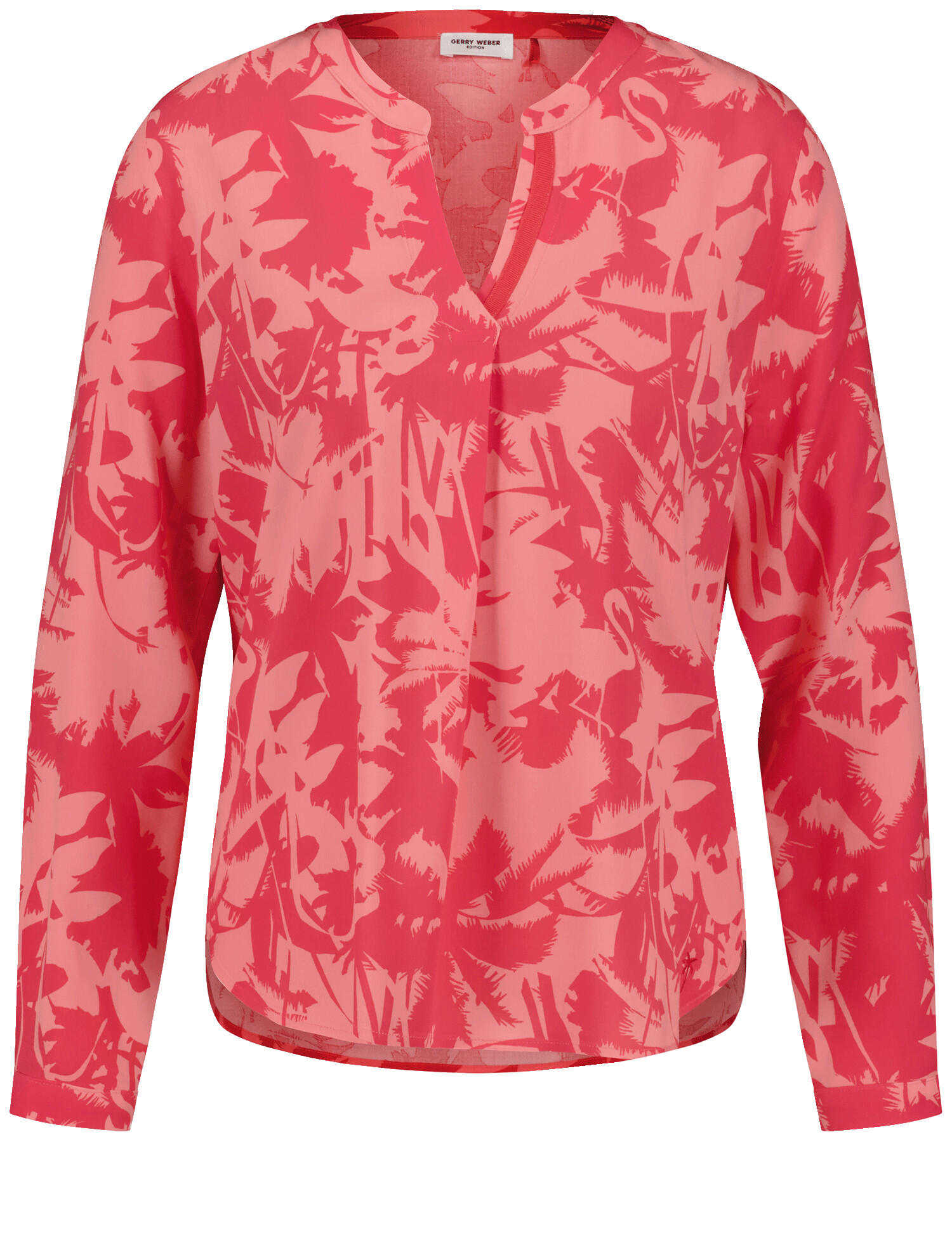 GERRY WEBER Edition - Bluse 1/1 Arm rot/orange/rot/orange druck - Gr. - 44 von GERRY WEBER Edition