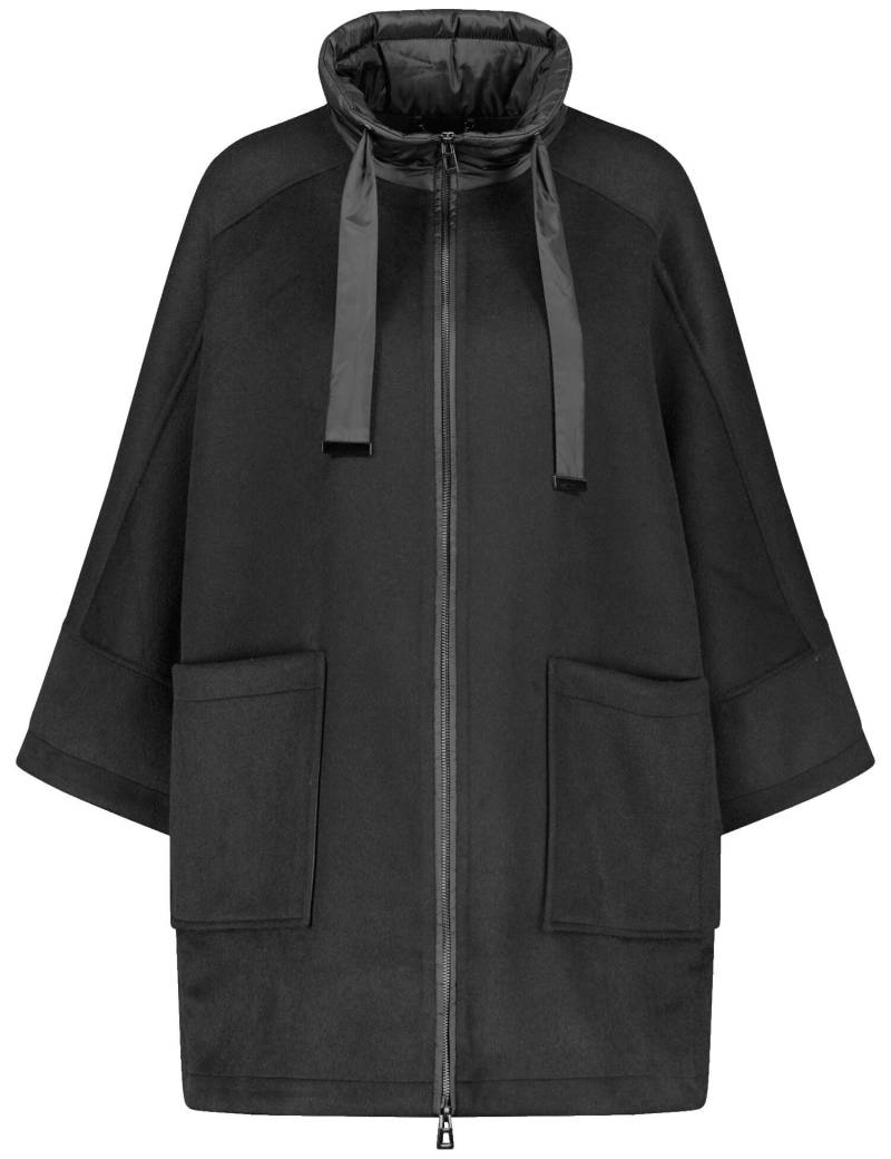 GERRY WEBER Edition - Capejacke aus Woll-Mix schwarz - Gr. - 38 von GERRY WEBER Edition