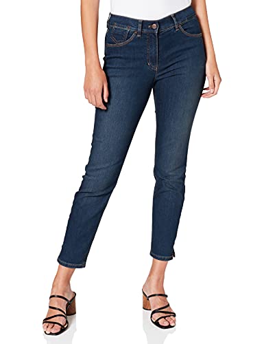 GERRY WEBER Edition Damen Best4me Cropped Jeans, Dark Blue Denim mit Use, 36 EU von Gerry Weber