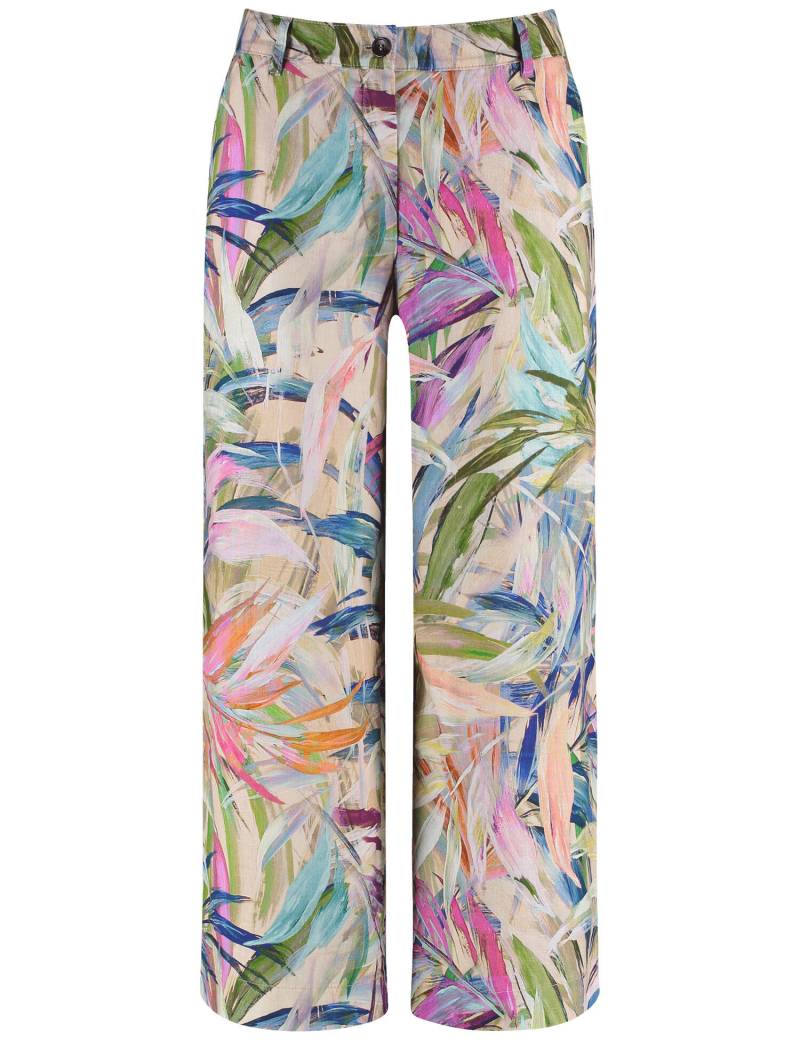 GERRY WEBER Edition - Hose Freizeit verkürzt sandshell/multicolour leaves - Gr. - 44R von GERRY WEBER Edition