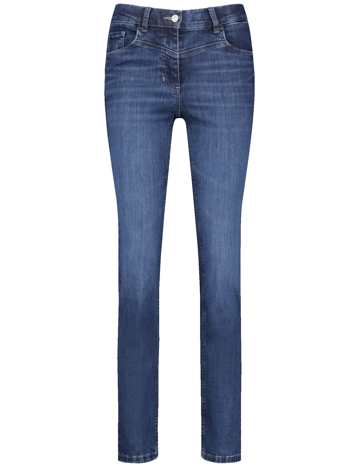 GERRY WEBER Edition - Hose Jeans lang blue denim with use - Gr. - 40S von GERRY WEBER Edition