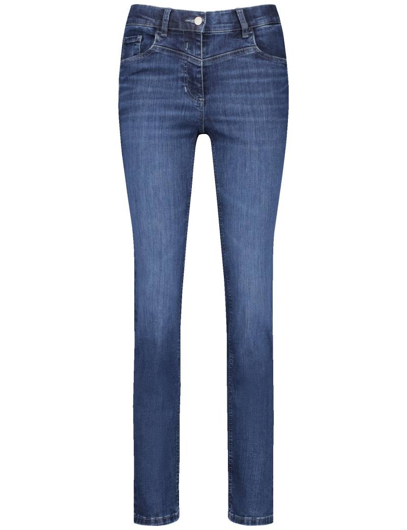 GERRY WEBER Edition - Hose Jeans lang blue denim with use - Gr. - 46S von GERRY WEBER Edition