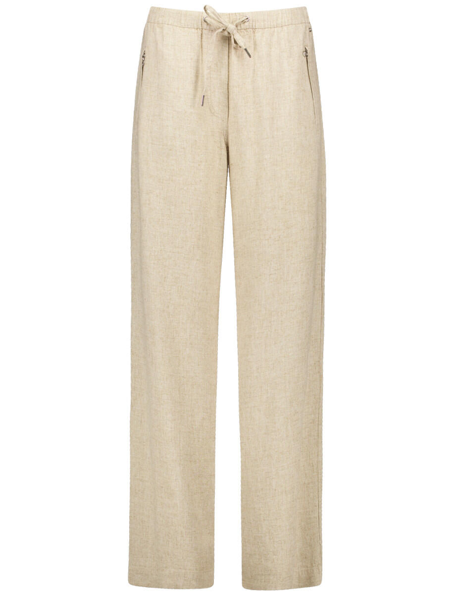 GERRY WEBER Edition - Hose mit Leinen beige/weiß von GERRY WEBER Edition