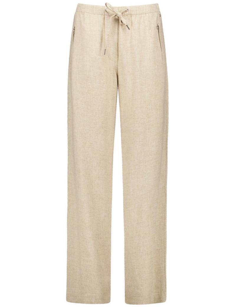 GERRY WEBER Edition - Hose mit Leinen beige/weiß von GERRY WEBER Edition