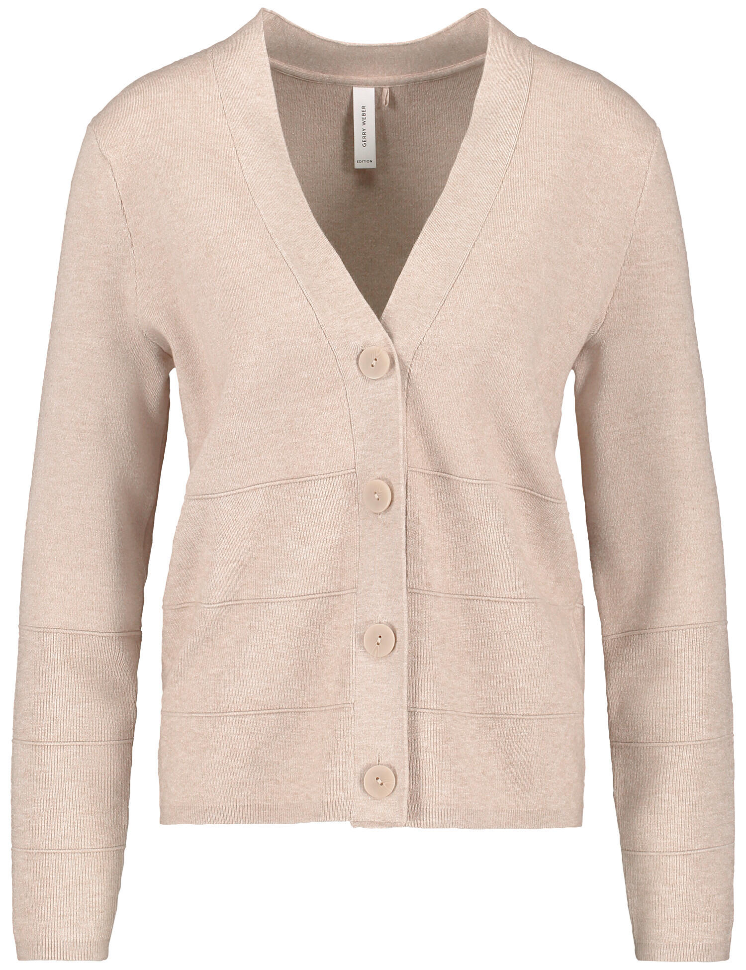 GERRY WEBER Edition - Jacke Strick light taupe-melange - Gr. - 42 von GERRY WEBER Edition